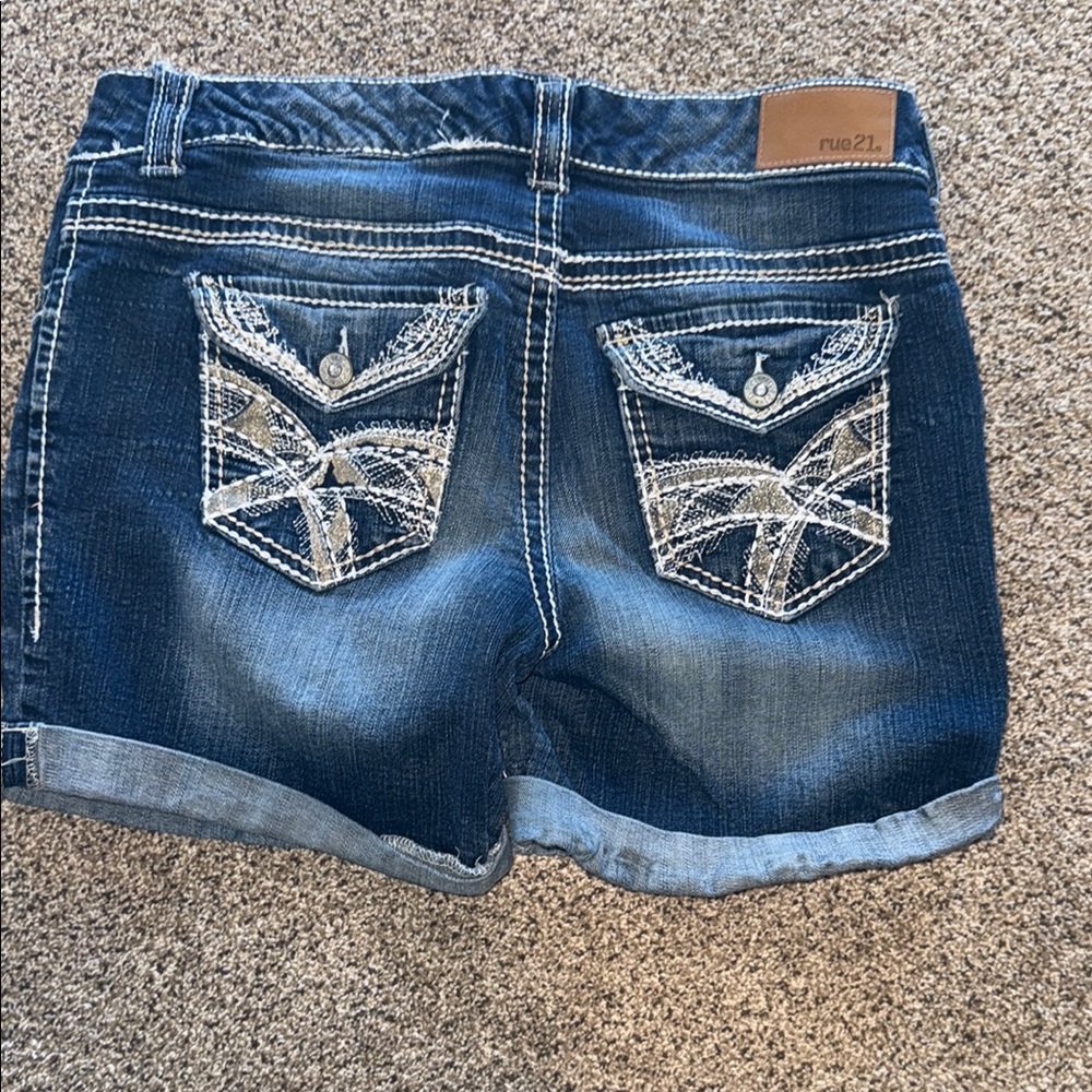 Rue21 Blue Jean Shorts with Sparkling Back Design
